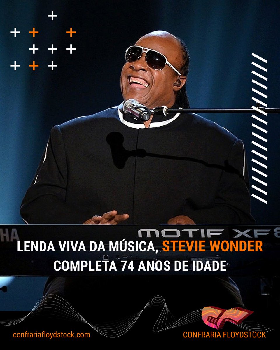 74 anos para Stevie Wonder!!! Happy Birthday Qual a sua canção predileta à voz e teclas deste gigantesco músico? #happybirthdaysteviewonder #steviewonder #randb #soul #soulmusic #funk #funkmusic #jazz #worldmusic #music #musica #confrariafloydstock