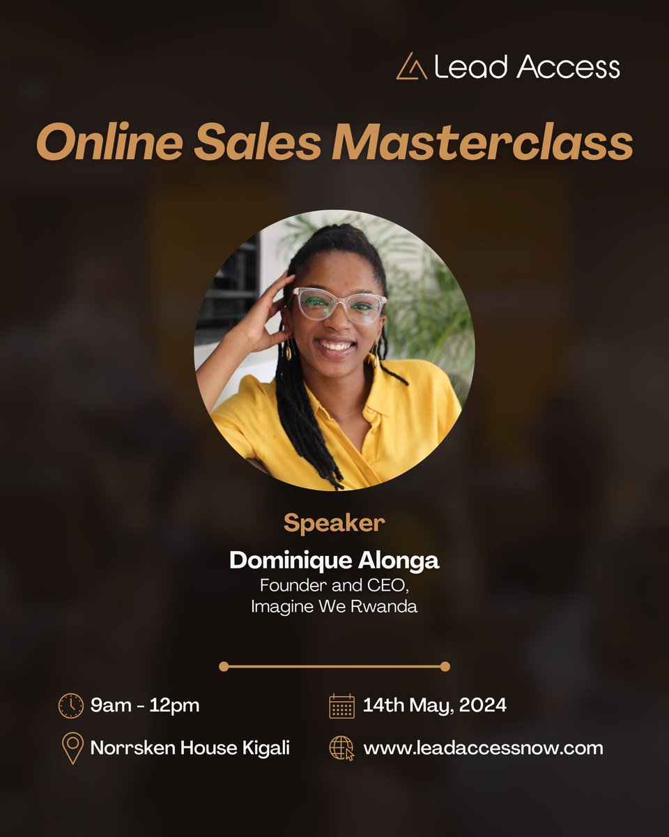 🥁 We're excited to announce one of our guest speakers for our Online Sales Masterclass panel discussion! Who is ready? #OnlineSales #Masterclass #GuestSpeaker #SalesExpert #leadaccess