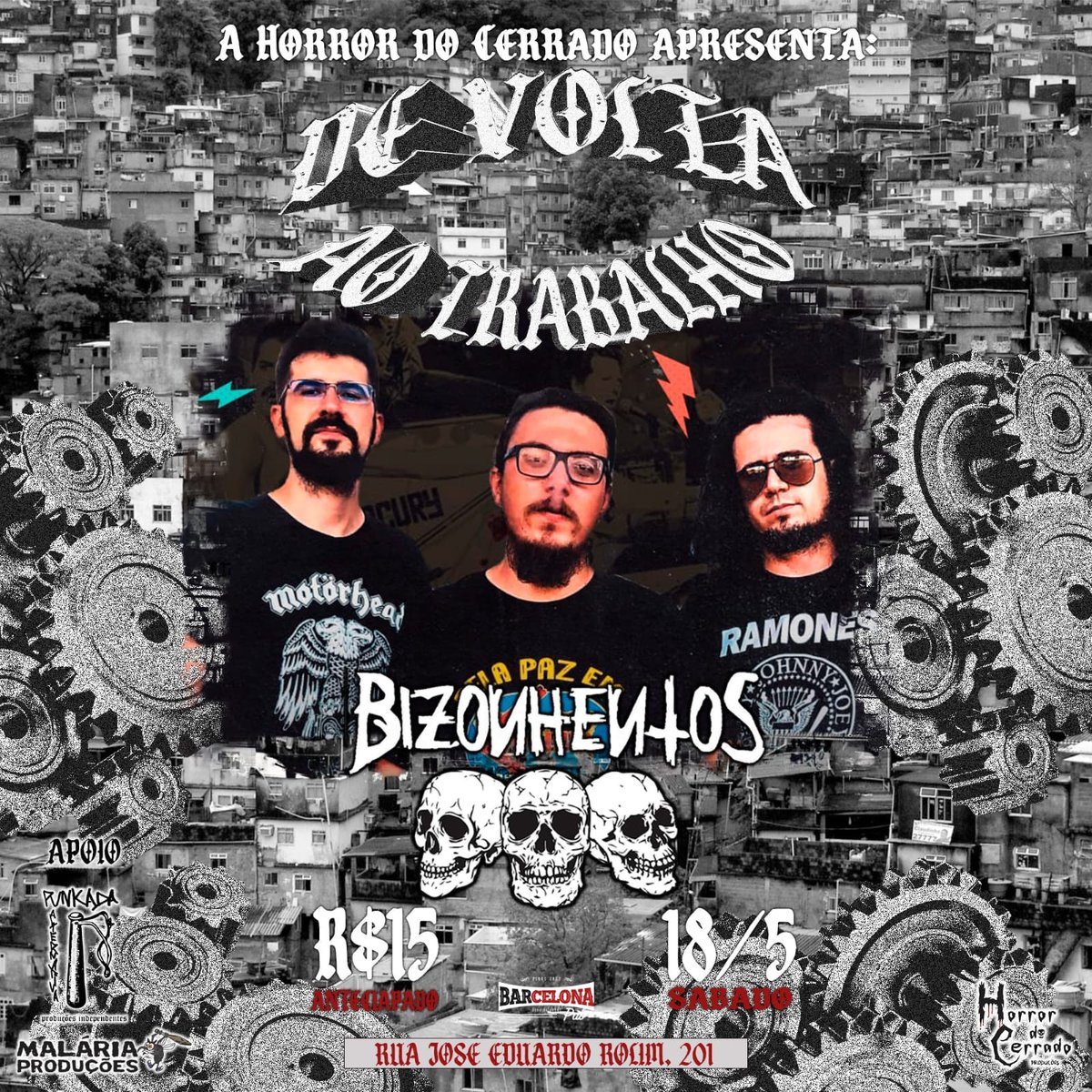 icaromaranhao's tweet photo. É hora de agitar com a Bizonhentos no "De Volta ao Trabalho"! Surgida dos almoços em família durante o ano de 2010, o grupo tem como objetivo tocar suas músicas com toda a energia que o punk rock envolve. 
📅: 18/05
📍: Barcelona Pub
🎟️: https://t.co/HrjTaTifJD https://t.co/bRGdaSRU13