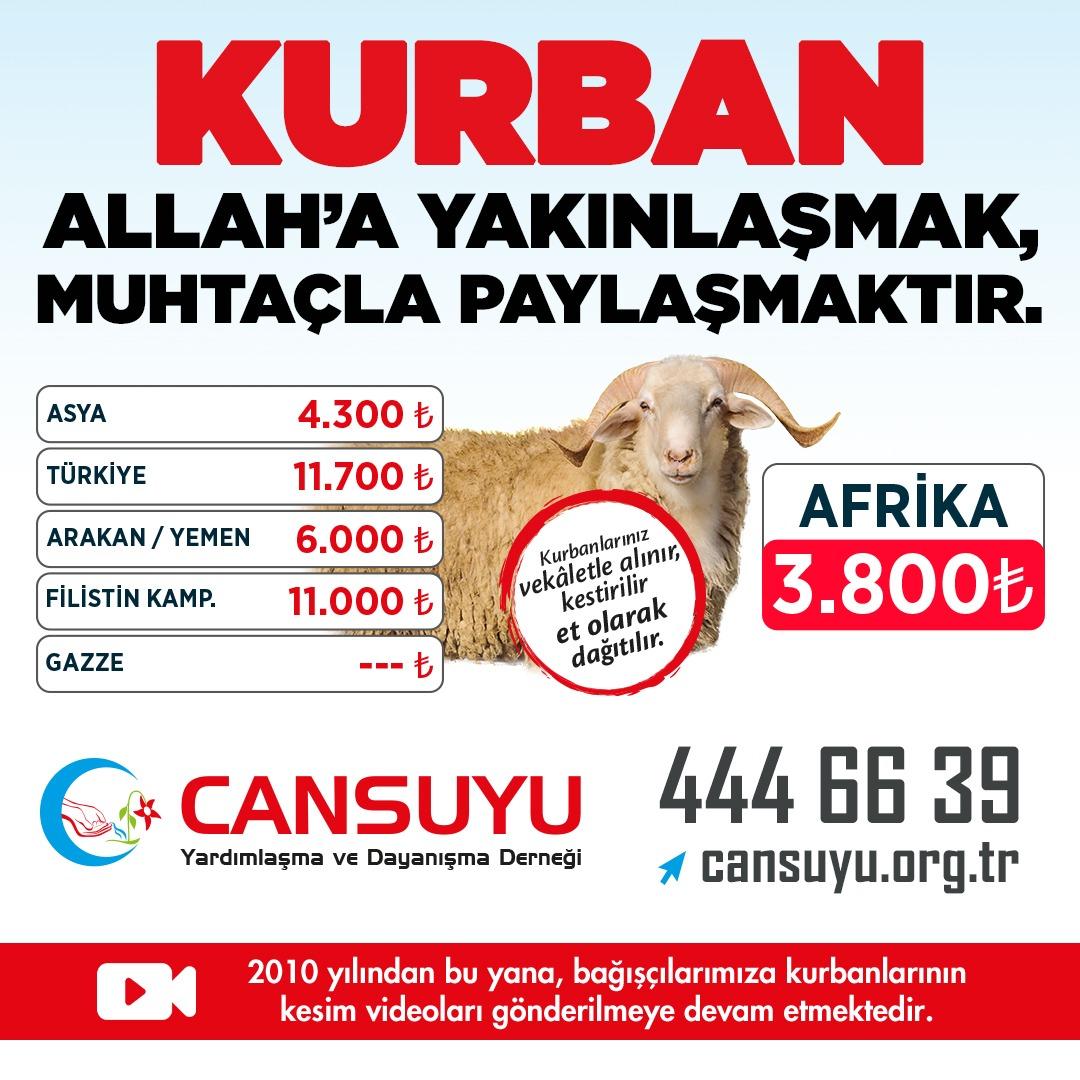 CansuyuDernegi's tweet photo. Kurban;
Allah'a yakınlaşmak,
Muhtaçla paylaşmaktır.
Dipnot: Gazze şartları gereği gazze kurban fiyatları henüz açıklanmamıştır. en kısa sürede açıklıyacağız.
https://t.co/JQCPyWpJfk https://t.co/6ONMoHbiTQ