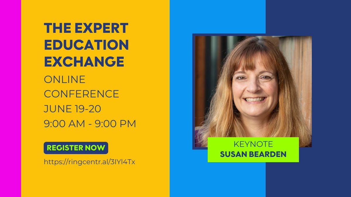 GlobalEdAction's tweet photo. 🌐 We're thrilled to announce Susan M. Bearden as a keynote speaker at the Expert Educator Exchange conference! With her extensive background in edtech and digital citizenship, Susan is set to inspire! Register today: https://t.co/6uJ3R8Czpz #CETL #COSN #edtech #edtechchat https://t.co/AXzqG9ltBn