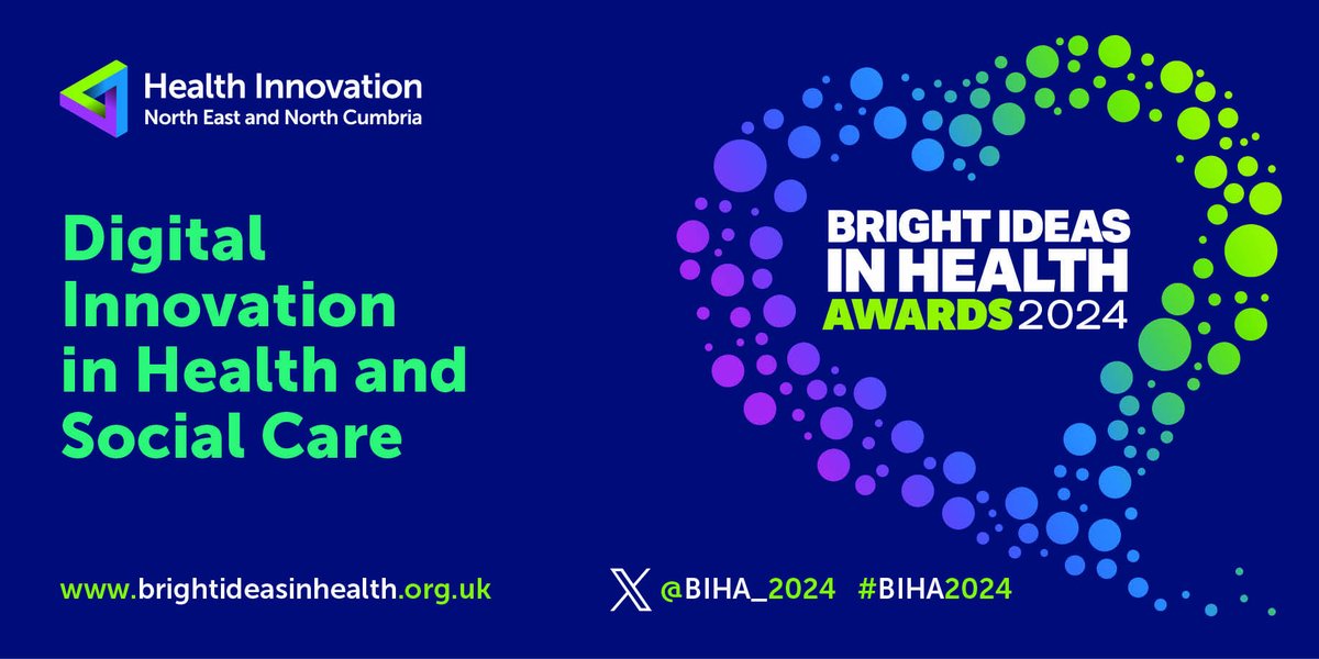 Have you worked on an initiative that has used technology & #digital systems in an innovative & patient-focused way to improve healthcare provision? Enter the ‘Digital Innovation in Health and Social Care’ category now! 👇 brightideasinhealth.org.uk/?utm_source=tw… #BIHA2024 @HI_NENC