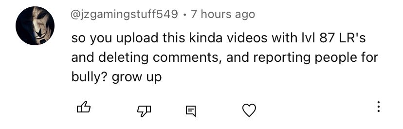 One7GC's tweet image. When did I start deleting comments and reporting people? Lol
Why would I do that XD