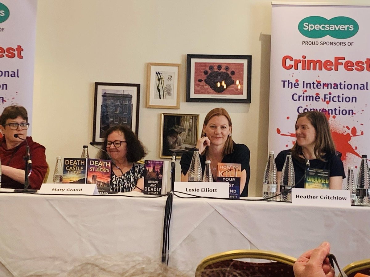 I had an absolutely brilliant time at CrimeFest Bristol 💀🔪 A splendid discussion with @h_critchlow, @sarahward1, @jamesdelargy1, and Mary Grant. Thanks so much for having me!