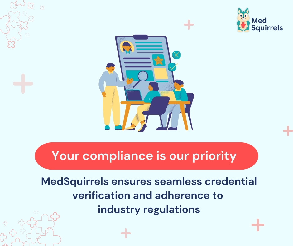 Keeping up with compliance can be tricky, but not with MedSquirrels! 
Wanna learn more?? Request a demo today! - app.medsquirrels.com/request-demo 

#MedSquirrels #HealthcareCompliance #CredentialingMadeEasy
#HealthcareHeroes #SaasPlatfrom #Healthcareprofessionals #HealthcareHiring