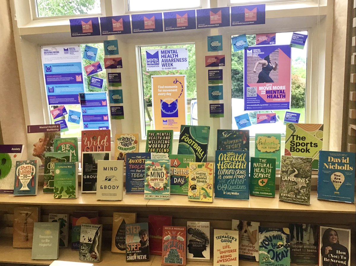 It's #MentalHealthAwarenessWeek and this is our new display in response to the 2024 theme ‘Movement: Moving more for our mental health’. For some great tips to help us get the mental health benefits of movement visit mentalhealth.org.uk/movement-tips #MomentsForMovement