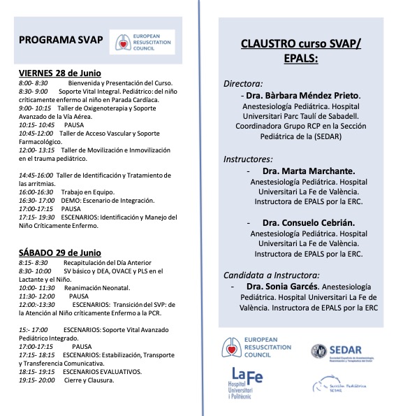 sedar_es's tweet image. #PediátricaSEDAR  ¡Atención! ⚠️
Última oportunidad para inscribirse en la próxima edición de EPALS en Valencia. ¡Consulta nuestro díptico y para obtener toda la información e inscripciones! Quedan pocas plazas disponibles, ¡asegura la tuya hoy mismo! #EPALS❤️ 🚑✨