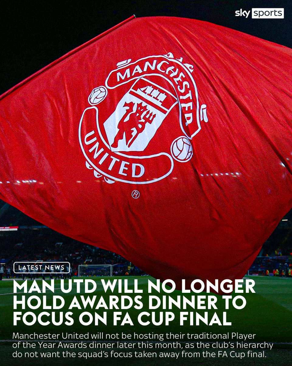 Manchester United will no longer be hosting their traditional Player of the Year Awards dinner later this month ❌