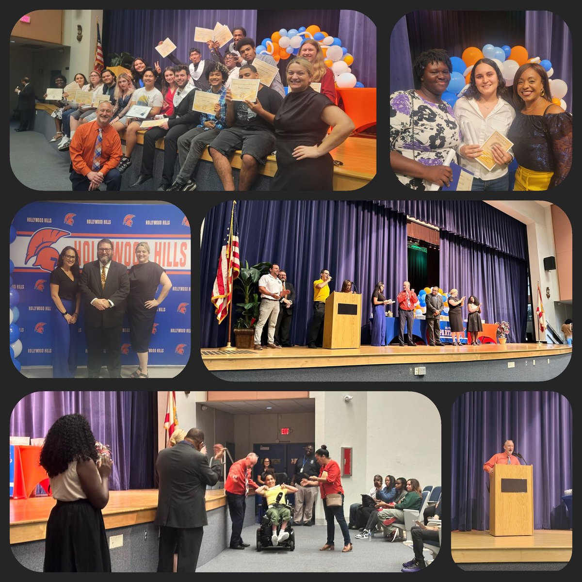 Congratulations to our Senior Class Award recipients! We are proud of all your academic accomplishments & wish you the brightest of futures! #SpartanNation salutes you! 💙🧡🎓  Thank you for joining us to present the Lions Scholarship,  @JoshLevyHlwd! We love seeing our alumni!