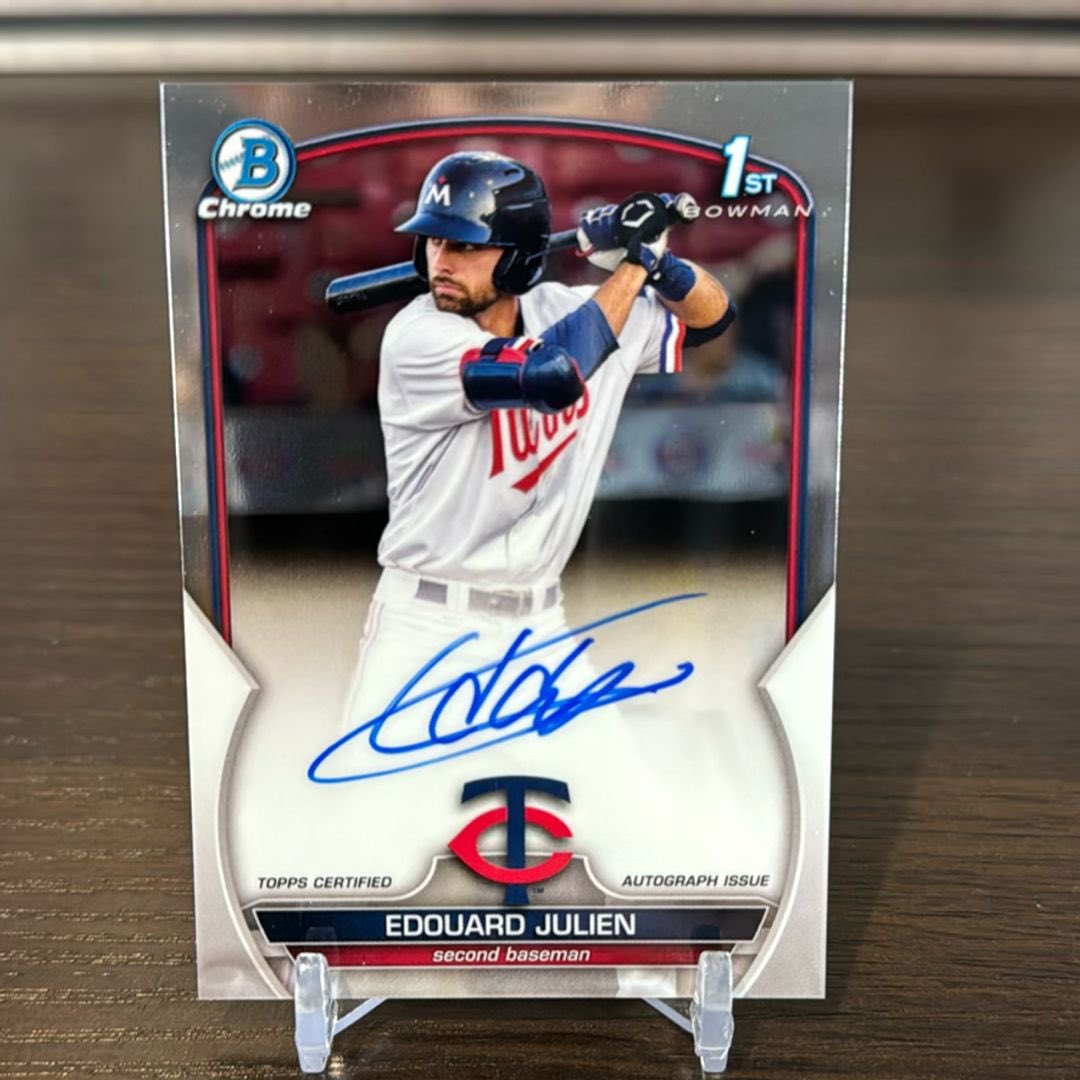 Some off day #MNTwins fun, and maybe it heats up his bat. RT for a chance to win this Edouard Julien 1st Bowman auto. Must be following to be eligible.