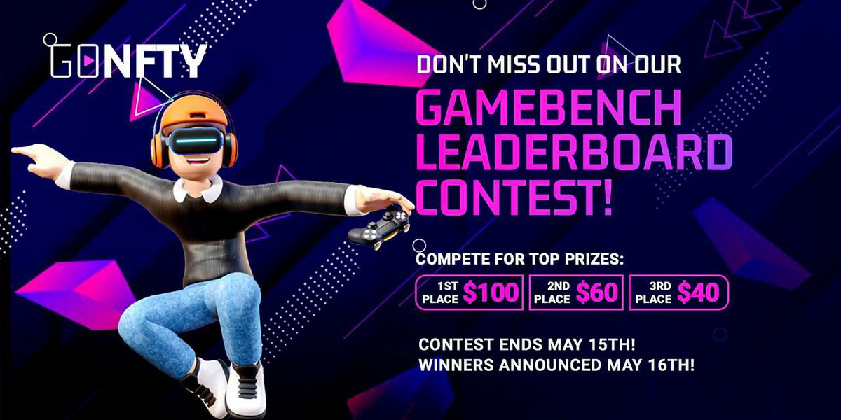 🚨 Time's ticking! Don't miss out on our GameBench Leaderboard Contest! 🎮 

Compete for top prizes:
🥇 $100 💵
🥈 $60 💵
🥉 $40 💵

Join now:
1️⃣ Create your GameBench account: app.gonfty.network
2️⃣ Submit entry on Discord: discord.gg/3af9Yq5Jmk
3️⃣ Play games to earn XP!