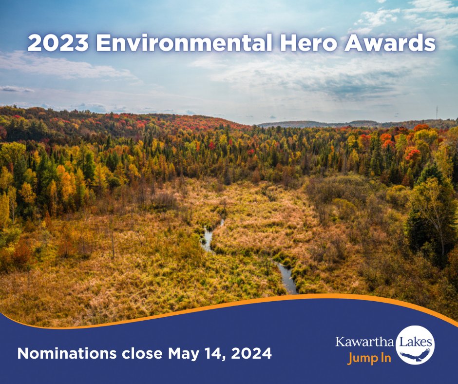 Nominations for the 2023 Environmental Hero Awards close tomorrow, May 14. Read more and submit a nomination: kawarthalakes.ca/en/news/the-20…