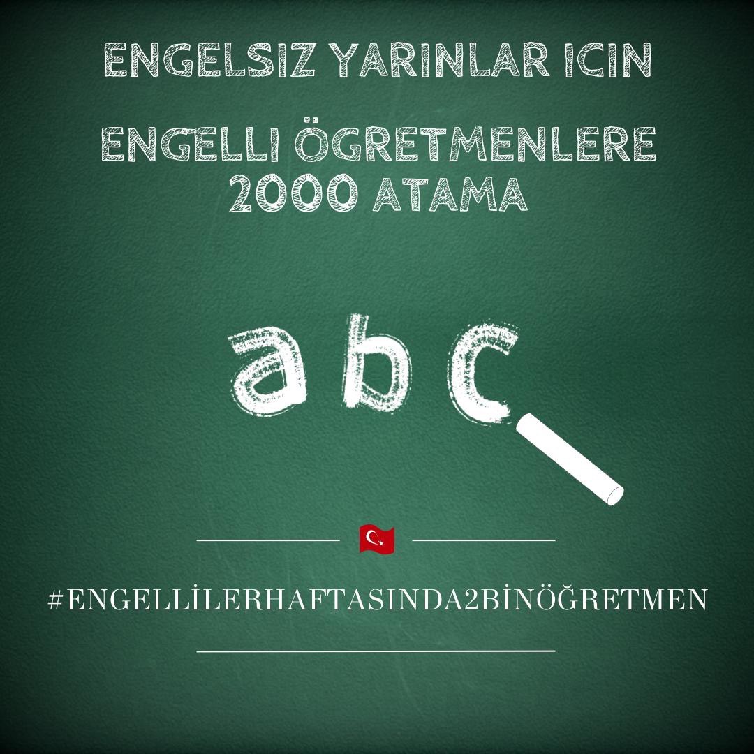 #EngelliÖğretmenlere2000Atama