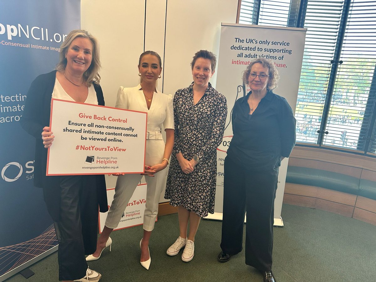 cj_dinenage's tweet photo. As a Minister I was responsible for both the Online Safety Bill &amp; Revenge Porn Helpline. So it was a privilege to meet campaigner @georgiaharisonx in @UKParliament.

Georgia has played a vital role in the fightback against nonconsensual image-sharing.

#NotYoursToView https://t.co/Ujuu8xrfYy