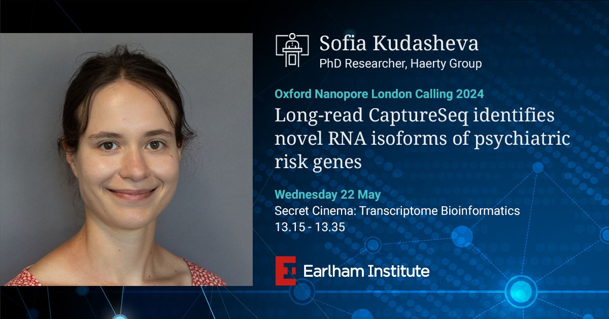 Next week at #nanoporeconf PhD Researcher Sofia Kudasheva will be discussing her work using a combined #sequencing approach to identify novel #isoforms in the study of neurodevelopmental disorders. okt.to/k3mqY2 @nanopore @kudasonya1 @WHaerty