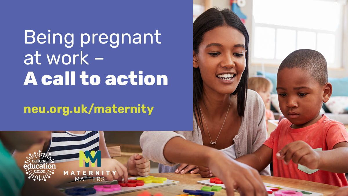 The rights of pregnant teachers & support staff include privacy and dignity at work, risk assessments and safe & fair working arrangements. Advocate for your school to adopt the @NEUnion model policy to improve working conditions for pregnant teachers.👉 neu.org.uk/latest/library…