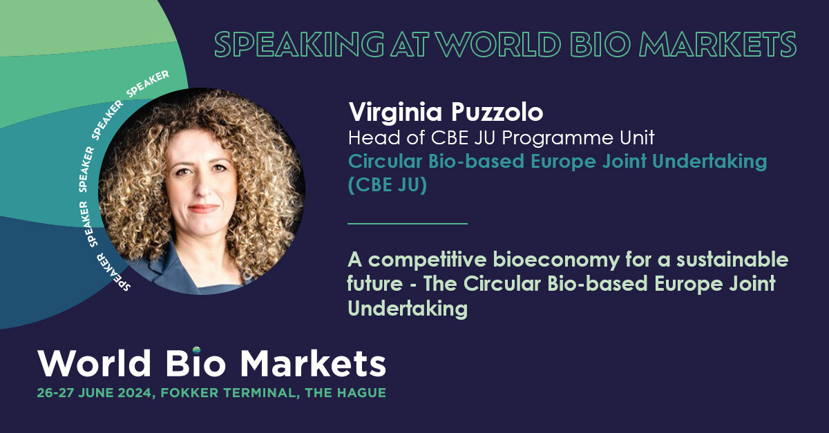 We’re excited to announce that @virginiapuzzolo from @CBE_JU will be speaking at #WBM24 on ‘A competitive bioeconomy for a sustainable future'.

Find out which other bioeconomy pioneers are speaking here 👉 bit.ly/49I102J 

#Sustainability #WorldBioMarkets #BioRevolution