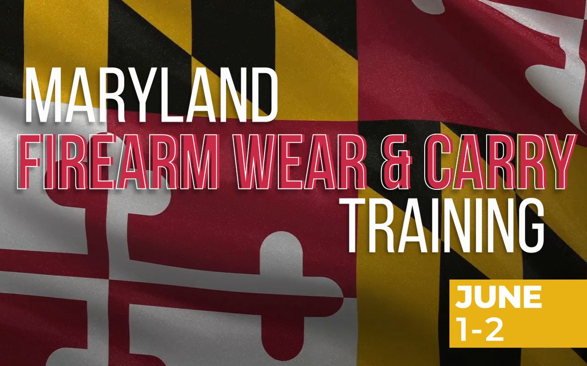 📣 Registration is open for our next Maryland Firearm Wear & Carry Training 🎯

To register or for more information, call us at 301-387-3781 or tap here bit.ly/MDWearCarry