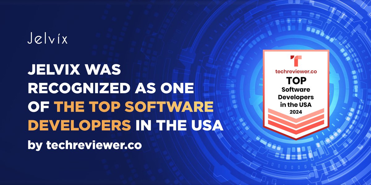 Jelvix's tweet image. Excited to share that Jelvix is among the #TopSoftwareDevelopment Companies in the USA for 2024 by TechReviewer.co!
With 13+ years of experience, we're dedicated to innovation and client satisfaction. Let's elevate your business together! jelvix.com/contact-us