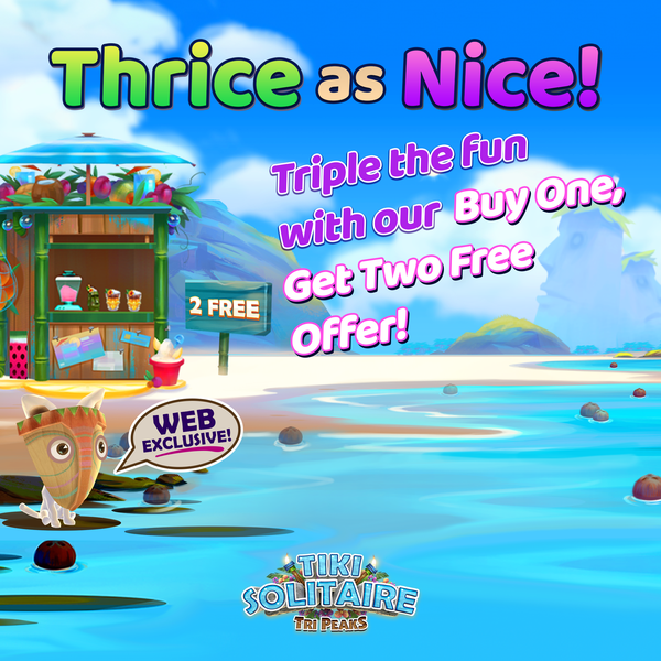 TriPeaksApp's tweet photo. It’s 1️⃣once, 2️⃣twice, 3️⃣THREE TIMES the fun with our 🤩Buy One, Get TWO🤩 offer! ONLY on the 🌐Website🌐! https://t.co/FSMfWCCQXL https://t.co/kyGavgw45T