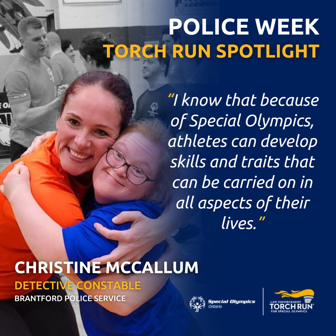 DC Christine McCallum says a favourite memory is 'attending my first LETR international conference in 2023 and giving an athlete his first medal and seeing the smile.' Read about Christine and more as we recognize outstanding officers this Police Week: www1.torchrunontario.com/blog/tag/polic…