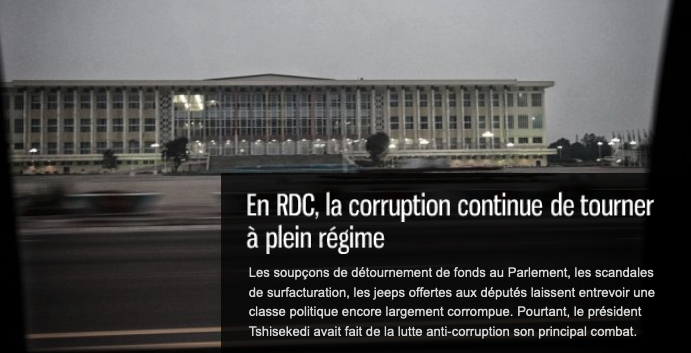 afrikarabia's tweet photo. 🔴🇨🇩En #RDC, la #corruption continue de tourner à plein régime. un article à lire sur 👉https://t.co/wJzqtgD9uP @crefdl https://t.co/naQmjAq0kP