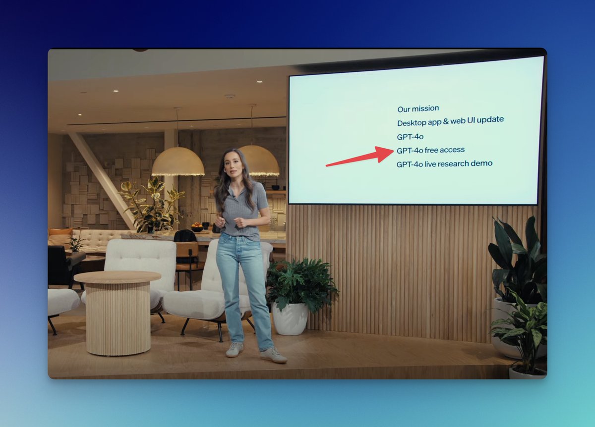 GPT-4o - works with text, image (vision), and audio, and even has memory skill. It looks like it has a lot of potential. Can't wait to try!