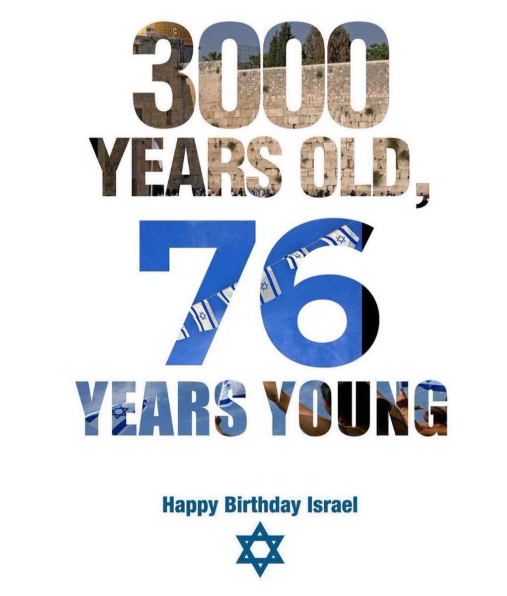 Israel, my beloved homeland, I wish for your prosperity and peace in the years to come. I love you with all my heart and being, and I will forever stand by your side. Happy Birthday. 🇮🇱