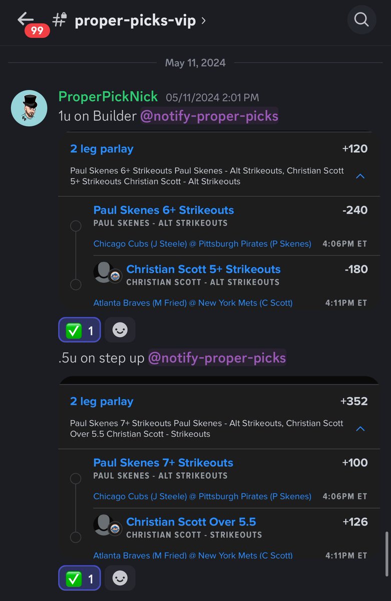Proper_Picks's tweet photo. Saturday VIP cashed 3.46u on these 2 plays alone 👀

Sunday added another 1.45u profit. 

@thewinn1ngedge group has been very profitable! Well worth the 15$ investment for VIP. 

@harecules 
@BetBossSports 
@pulsepropsfs 
@2EazyPicks 
@walkdown4L_ 

#GamblingX #SportsBettingX https://t.co/hW2m24XJjU