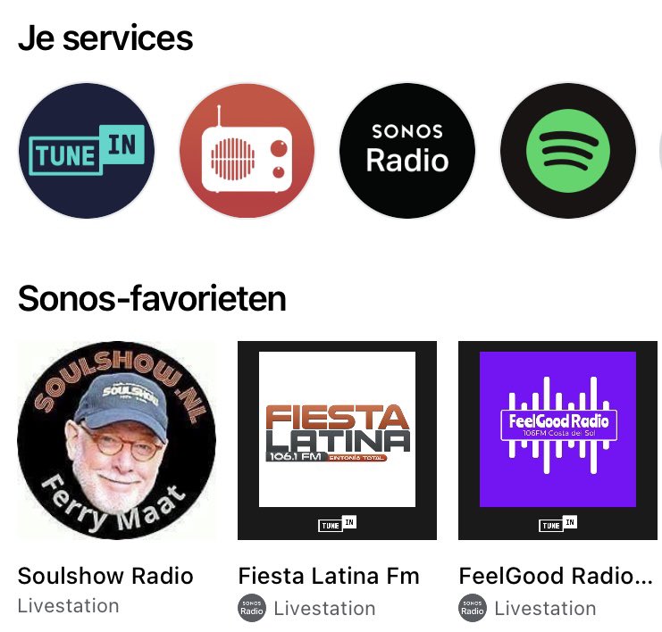 Even een stukje service📻. Voor iedereen die Soulshow Radio mist in de Sonos app: Ga in de nieuwe Sonos app naar “Je Services” en voeg daar (via het plusje) de app van TuneIn toe. Daarin vind je gewoon weer Soulshow Radio😉 Njoy❤️