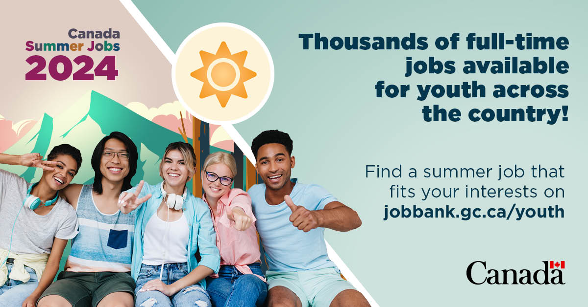 It’s that time of year! ☀️😎💼 Youth can now apply for jobs in Mission-Matsqui Fraser Canyon through the Canada Summer Jobs program! Don’t miss your chance! There are over 70,000 jobs available across Canada. Visit jobbank.gc.ca/youth