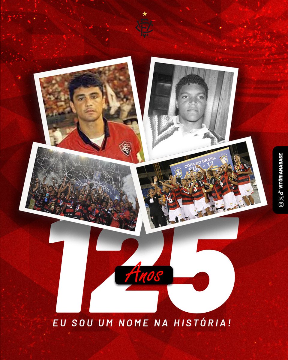 vitorianabase's tweet photo. 125 anos de história e tradição, desde 1899 captando e formando talentos! 🔴⚫️

No campo da luta tú és o melhor,
O teu pavilhão tem feitos de glória!🦁

#FábricaDeTalentos #PegaLeão https://t.co/rNFAbardCX