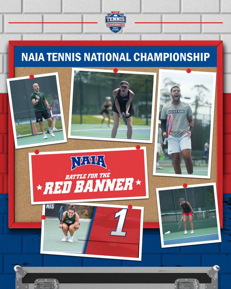M/W🎾 Mobile, Ala. is ready, we're ready, and the student-athletes are ready! Tomorrow is the day we begin the 2024 #NAIATennis #BattleForTheRedBanner! Follow along with championship results! --> bit.ly/3TGxRPo #collegetennis