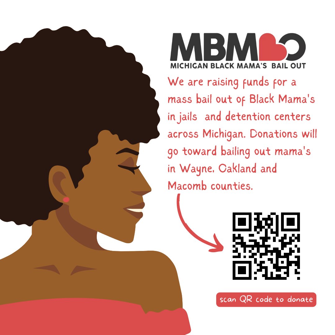 Happy belated Mother’s Day! You can still give the gift of freedom to a Black Mama or caregiver who can’t afford their bail by donating.

(🔗:secure.actblue.com/donate/mbmbo-2… )

#FreeBlackMamas #EndCashBail #RespecttheRoots #BoldAgainstBail