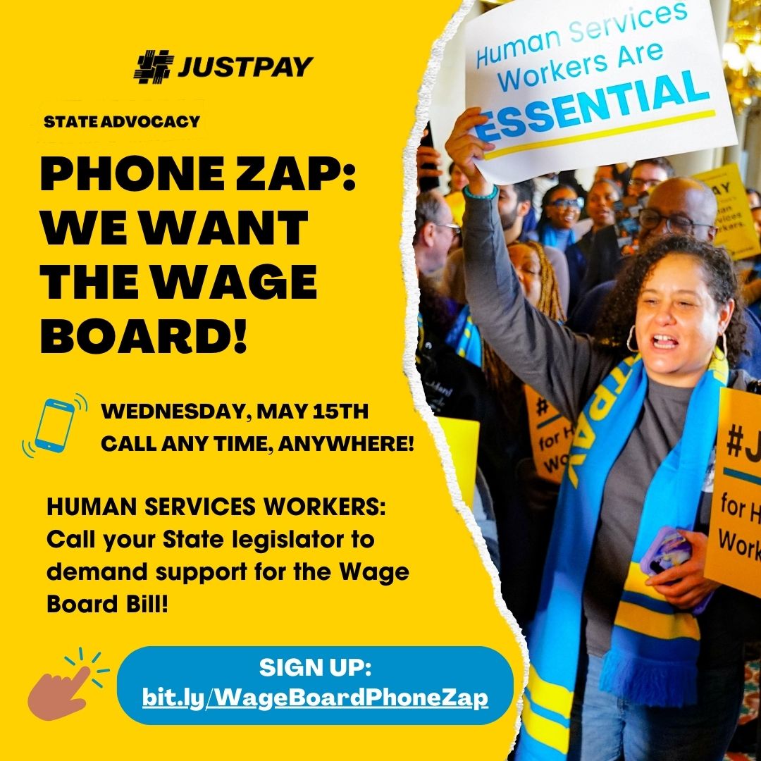 Join Greenwich House & #justpay in urging your State legislator to support Wage Board Legislation on May 15! Let's bridge the pay gap for nonprofit & gov't human services workers by establishing a Wage Board. Act now: secure.everyaction.com/BU6jJkWSTkez1m… #justpay