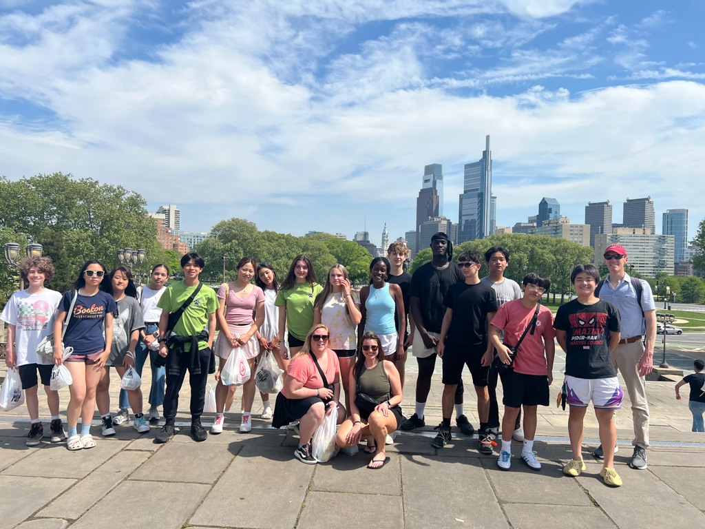 Students traveled all across the US for the May Experiential Learning Program. On the Charter Philly MELP, students volunteered at a school, assisting classroom teachers and interacting with underprivileged students. They also enjoyed many activities throughout the city.