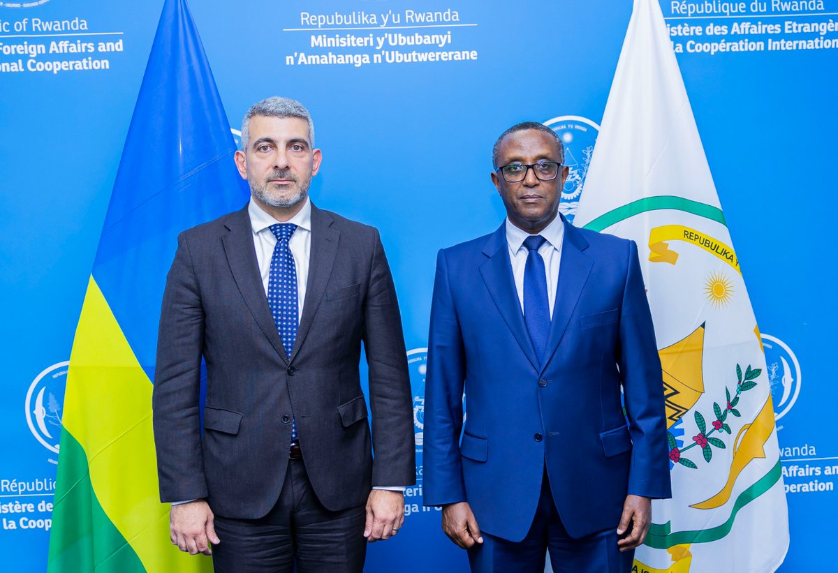 RwandaMFA's tweet image. Minister @Vbiruta met with Mr. Patrick Youssef, International Committee of the Red Cross Regional Director to Africa, who is in Rwanda for a visit. They exchanged on humanitarian matters of common interest and enhancing collaboration between @RwandaGov and @ICRC.