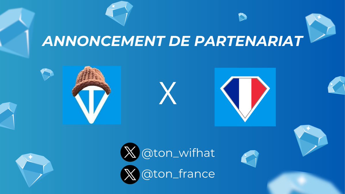 ton_france's tweet photo. 🎉ANNONCE 🎉
Nous sommes ravis de vous annoncer notre partenariat avec @ton_wifhat  ! 🎩🤝💎

🎩@ton_wifhat reprend le meme coin $WIF de @solana sur la @ton_blockchain.
Restez connectés et activez les notifications ! Probably nothing 👀

Participez à l’airdrop de $TWIF 👉 https://t.co/GcAI8oreEr

Rejoignez leur Telegram :
📢 Annonces https://t.co/yqQlIxMqQM
💬 Chat de discussion https://t.co/KhO6e1e6vj