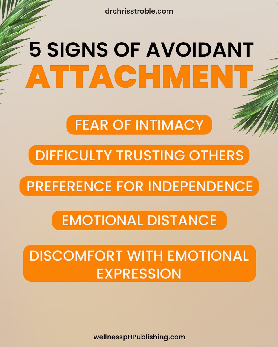 drcstroble's tweet image. Recognizing avoidant attachment patterns is crucial for Black single moms navigating relationships. 

➡️ drchrisstroble.com

➡️ wellnesspHPublishing.com

#blacksinglemoms #attachmentpatterns #relationships #emotionalwellness #familydynamics #supportiverelationships