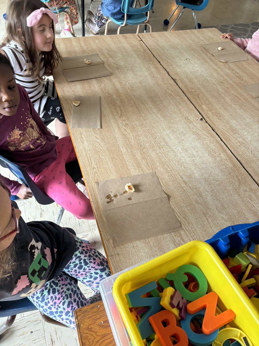 We’ve been using the story “Eyes That Kiss in The Corners” to recognize Asian Heritage Month. Today we tried Lychee! Proud of these superstars for trying something new!