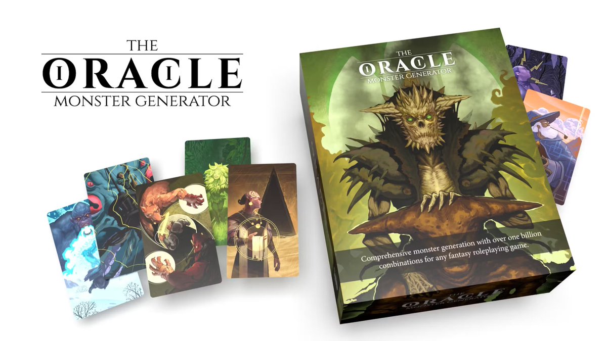 The folks over @NordGames are currently funding The Oracle Monster Generator and it is hella awesome. you can use it to create flavorful creatures for any fantasy #ttrpg, but the #CypherSystem nerd in me can't help but notice it's PERFECT for cypher. backerkit.com/c/projects/nor…