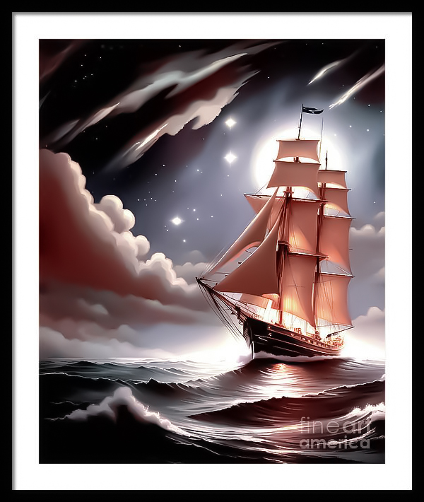 Check out this new digital art that I uploaded to fineartamerica.com/featured/moonl… #TallShip #Sailing #Moonlight #WallArtForSale #Google