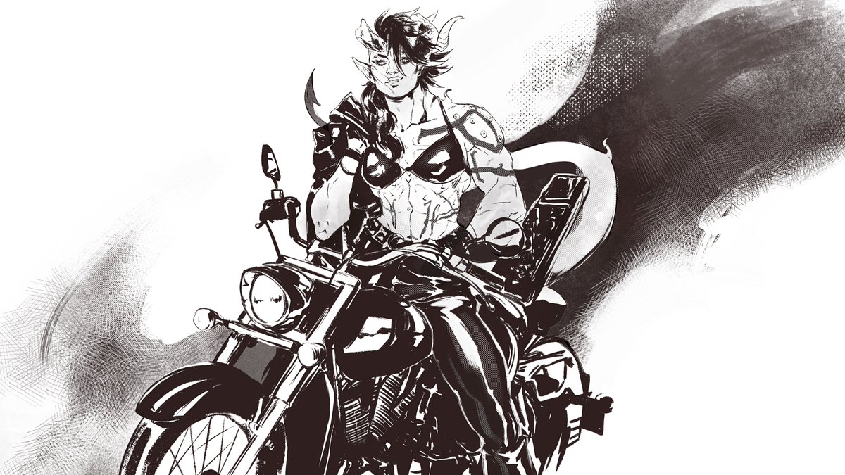 BlackSalander's tweet photo. Biker karlach https://t.co/UmTrfA7NQh