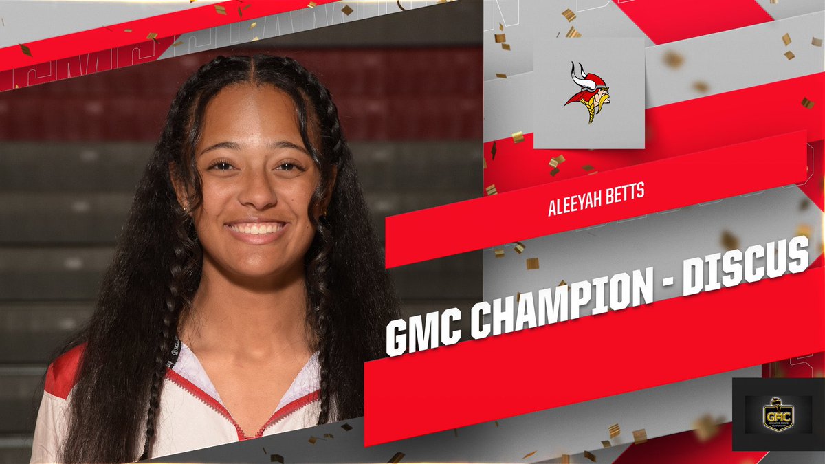 Congratulations to Aleeyah Betts, on her performance at the GMC Track & Field Championships. She finished with a mark of 132-04 in the discus!! She is a GMC Champion and now also holds the School Record & GMC Record! #AAGV #GoVikes