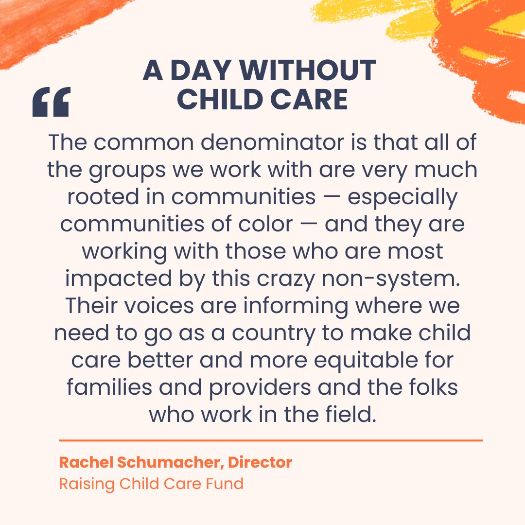 On this #DayWithoutChildcare, we are looking to the leaders who are lighting the way forward, including
@RaiseChildCare partners. #DWOCC  

Read via @InsidePhilanthr, how they're driving progress for #earlycare in the US:  insidephilanthropy.com/home/2024/5/2/…