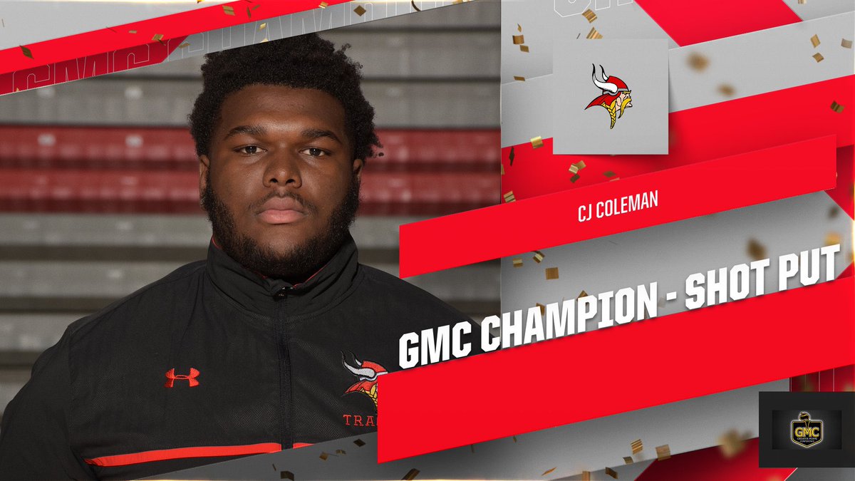 Congratulations to CJ Coleman, on his performance at the GMC Track & Field Championships. He finished with a mark of 49-07 in the Shot Put!! He is a GMC Champion! #AAGV #GoVikes