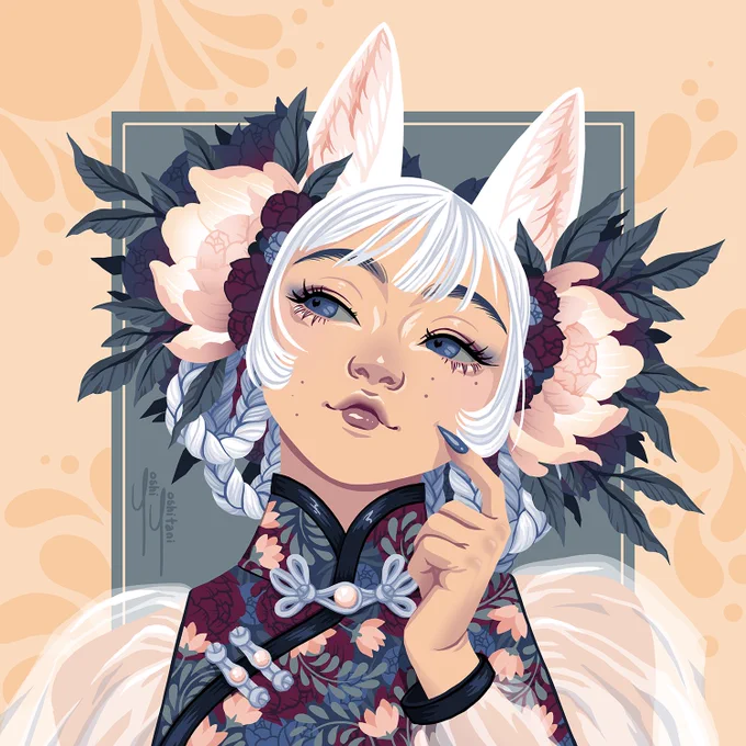 Kitsune Girls 1 of 3First of this months rewards, same theme and palette for all 3 images 