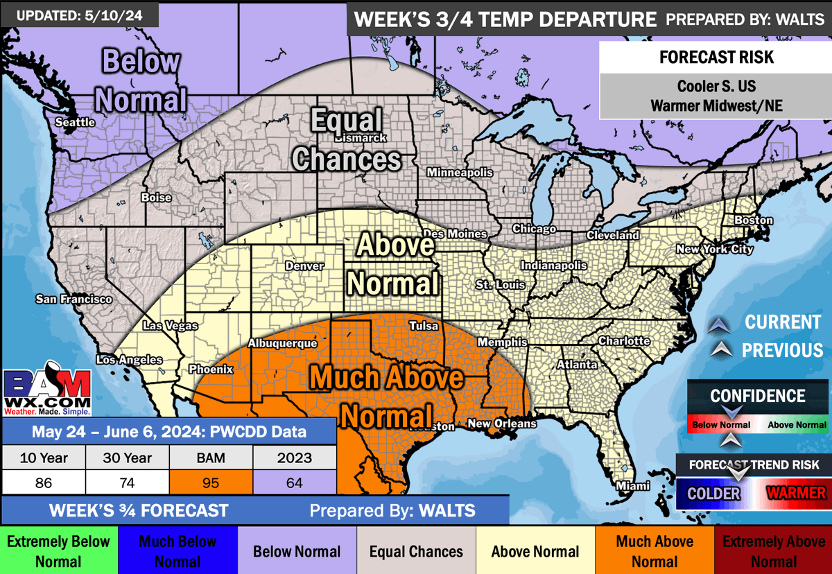 Met_khinz's tweet photo. Don't miss today's @bamwxcom long-range video I recorded, also posted on our @clarity_wx platform.

I discussed the stark differences of this pattern as we go deeper into this month to early June vs last year.

Summary: if you're looking for / needing this pattern to dry up soon, I would reconsider.

Here's a quick comparison of late May to early June last year vs what we anticipate ahead.

We always aim to stay transparent with our research and forecasts, check out my video below for full analysis.

Video: https://t.co/Xr1XFMTBeT

#AGwx #OATT #plant24