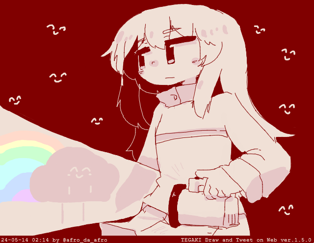 「闇に潜む2時じゃん・・・!? #tegaki_dt 」|あふろだアフロのイラスト