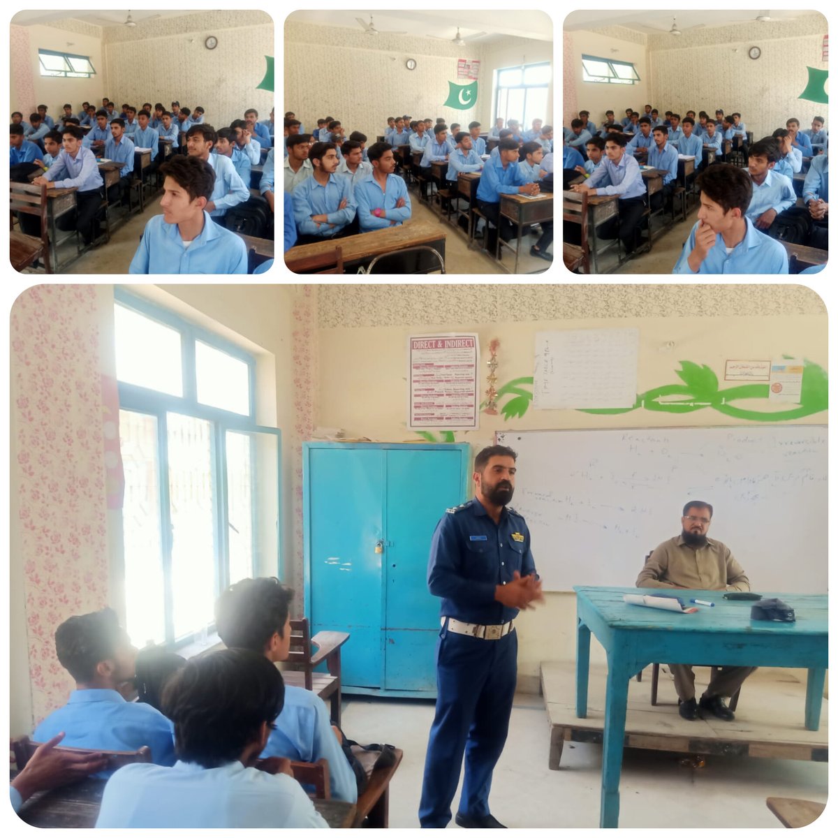 As per instructions of worthy Inspector General of Police, Additional IG Traffic Punjab and CTO Rwp, Education Wing of CTP Rwp visited Government Deny's Higher Secondary School and delivered road safety lecture to the students.
